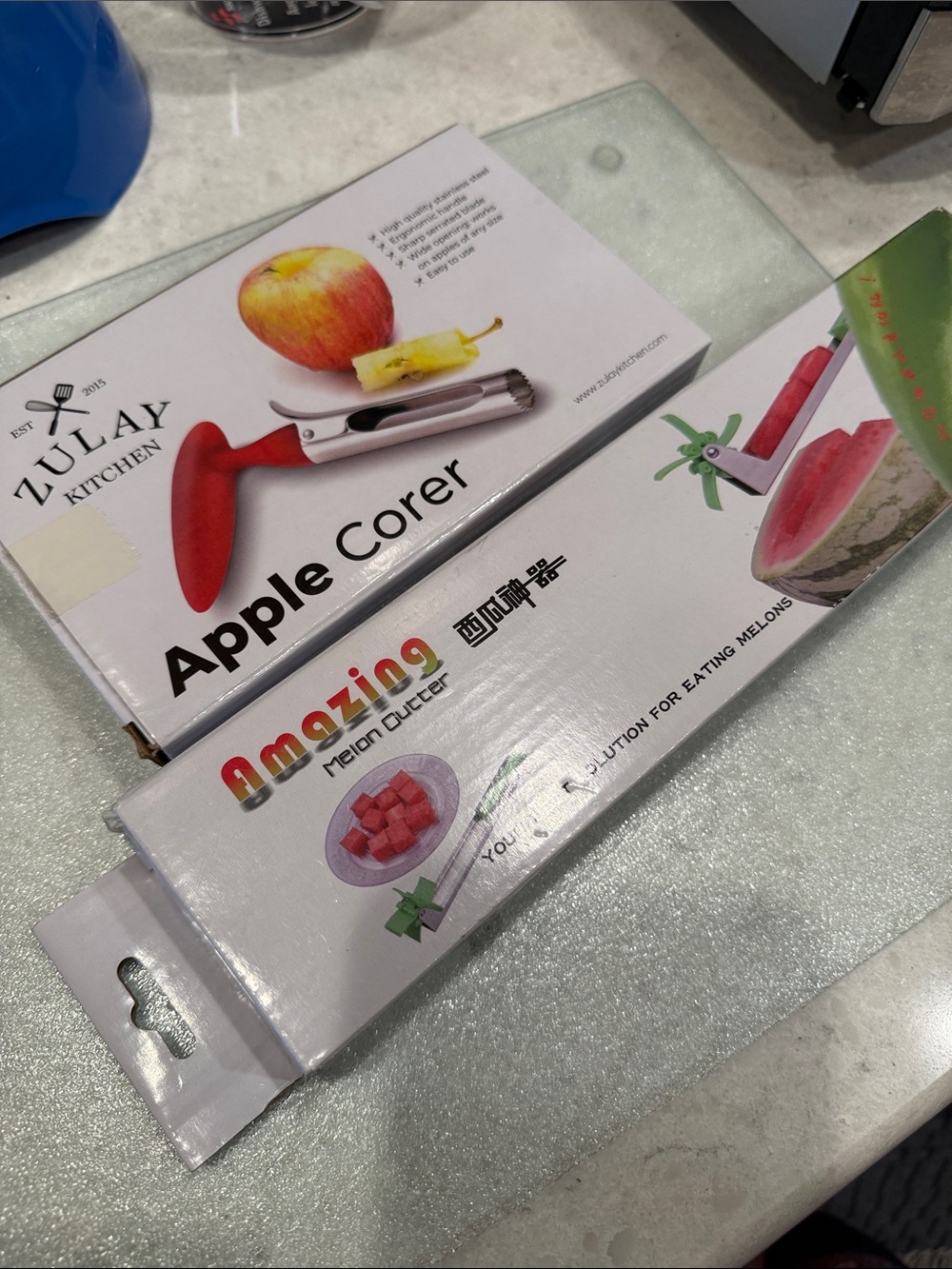 NIB Zulay Kitchen Apple Corer & Amazing Melon Cutter